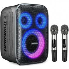 Boxa Karaoke Tronsmart Halo 200, 120W, 2 microfoane, Bluetooth, IPX4, Autonomie 18 ore (Negru)