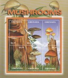 Grenada 2000 - Flora , Ciuperci , Bloc 6 valori , dantelate , MNH , Mi.4076-4081.Kb, Nestampilat