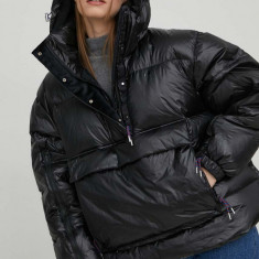 adidas Originals geacă de puf femei, culoarea negru, de iarnă, oversize IR7115