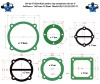 Set de 10 Garnituri pentru cap compresor de aer V 2x65mm+ 1x51mm 12.5bari Mod.0.36/1.25 (D) CH175