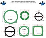 Cumpara ieftin Set de 10 Garnituri pentru cap compresor de aer V 2x65mm+ 1x51mm 12.5bari Mod.0.36/1.25 (D) CH175
