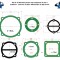Set de 10 Garnituri pentru cap compresor de aer V 2x65mm+ 1x51mm 12.5bari Mod.0.36/1.25 (D) CH175