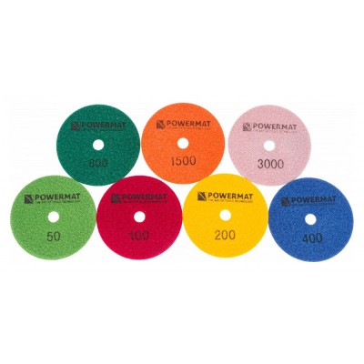 Set 7 discuri diamantate pentru slefuire gresie PM-DPP-100TM MOKRO, Powermat PM1108 foto