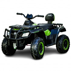ATV electric Kinderauto BJX615 100W 12V, recomandat 3-8 ani, scaun tapitat, culoare Green Army foto