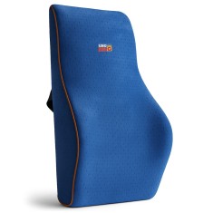 Perna lombara completa pentru scaun de birou sau masina, Linomag&reg;, Spuma cu memorie, Albastru, 45 x 38 x 12cm