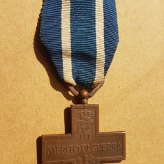 F278-ww1-Medalia MERITUL DE RAZBOI Italia 1 razboi, bronz stare buna.