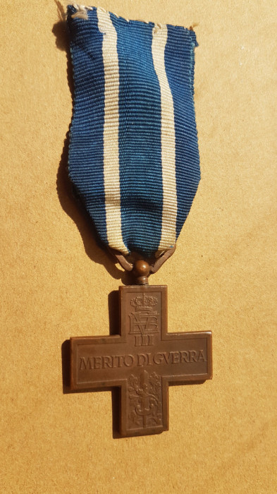 F278-ww1-Medalia MERITUL DE RAZBOI Italia 1 razboi, bronz stare buna.