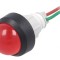 Lampă LED Convexă Roșie 24V &Oslash;13mm Plastic