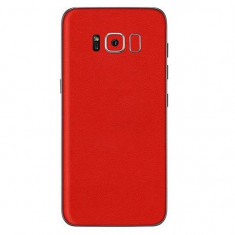 Set Folii Skin Acoperire 360 Compatibile cu Samsung Galaxy S8 Plus (2 Buc) - ApcGsm Wraps Cardinal Red