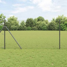 vidaXL Gard din s&acirc;rmă sudată Gri 1.4 x 25 m Oțel