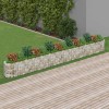 VidaXL Strat înălțat gabion, 540x50x50 cm, fier galvanizat