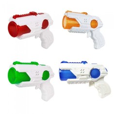 Jucarie Interactiva Pistol Spatial, Cu Sunete si Lumini, 14 x 11 Cm