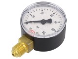 Manometru 0-60 bar 63mm pentru lichide și gaze inerte