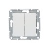 Intrerupator Dublu Schneider Asfora, 10A, Alb, Montaj Incastrat, 230V, IP20