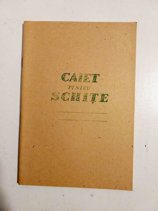 DD- Caiet pentru schite 48 file, din 1985, nefolosit, I.H. Busteni