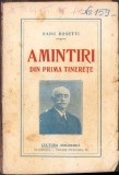 C1335 Amintiri din prima tinerețe de Radu Rosetti, 1927