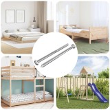 vidaXL Șuruburi pentru mobilă 2 pcs Argintiu M6 x 100 mm Oțel 864403