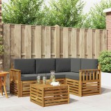 vidaXL Seturi de mobilier 5 pcs Natural și Antracit Lemn compozit 3374762