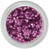 Cercuri cu sclipici pentru nail art &ndash; mov cu hologramă, INGINAILS
