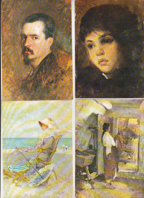 bnk cp Campina - Muzeul N Grigorescu - set 16 cp picturi necirculate foto