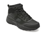 Ghete SKECHERS negre, ESCAPE PLAN, din material textil