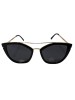Ochelari de soare dama, UV400, Plastic, Negru, Oem