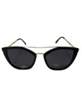 Ochelari de soare dama, UV400, Plastic, Negru, Oem
