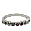 Inel argint 925 cu zirconii colorate m55