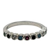 Inel argint 925 cu zirconii colorate m55
