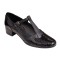 Pantofi dama cu bareta pentru dans - Model Negru din piele naturala Croco STD25CRN