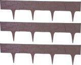 Palisada de gradina StonePalisade 2,37 m maro &icirc;nchis, 3 piese, UV