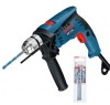 Bosch GSB 13 RE Masina de gaurit cu percutie, 600W + Set 3 burghie zidarie