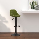 vidaXL Scaun de bar, verde deschis, catifea