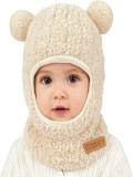 Set pălărie și eșarfă pentru bebeluși și copii, călduroasă, cu urechiere, balaclavă din tricot moale, rezistentă la v&acirc;nt, multifuncțională, cu glugă,