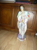 Statueta mare din Portelan cca 1845 Franta marcaj Vion Baury , h= 56 x20cm