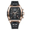 Ceas Barbati Lige 89194 Rose Gold-Negru , Design Casual, Functii Multiple, Afisaj Luminos, Rezistent la Apa 3ATM