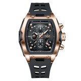 Ceas Barbati Lige 89194 Rose Gold-Negru , Design Casual, Functii Multiple, Afisaj Luminos, Rezistent la Apa 3ATM