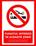 Semn pentru fumatul interzis in aceasta zona