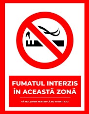 Semn pentru fumatul interzis in aceasta zona foto