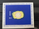 PC102 - DDR 1964 Cosmos/ Astronomie/ Anul soarelui calm, Colita MNH, 1v, Nestampilat