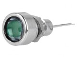 Lampă de Control LED Verde &Oslash;8,2mm IP67 PCB Alamă