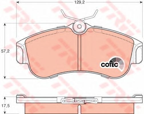 Set placute frana,frana disc NISSAN PRIMERA Hatchback (P11) (1996 - 2002) TRW GDB848
