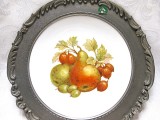 FARFURIE PORTELAN BAVARIA IN RAMA ZINC FRIELING DECOR FRUCTE 23 CM