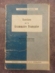 Exercices rar in grammaire francaise Maurice Grevisse. foto