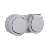 Priză cu capac+&icirc;ntrerupător aplicat 16A IP54 gri Xone - OVIVO | 406-240000-923