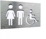 Semn pentru usa wc pentru femei și bărbați Handicap