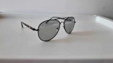 Ochelari de soare Aviator - Rama neagra Lentile gri - Polarizati, Unisex, Protectie UV 100%