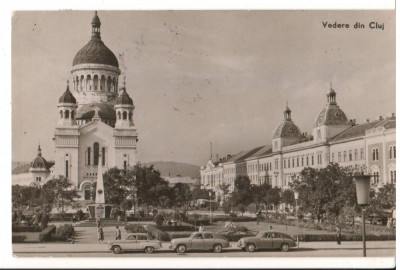 CPIB 18039 CARTE POSTALA - VEDERE DIN CLUJ. RPR, MASINI DE EPOCA foto