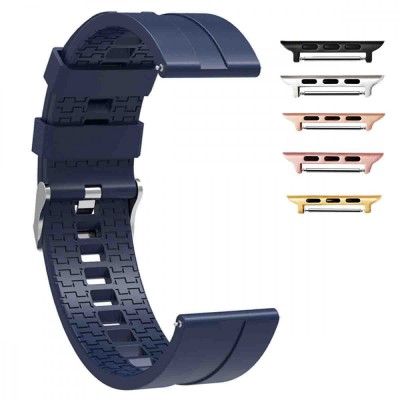 Curea din silicon compatibila cu Apple Watch 10, 46mm, Prussian Blue foto