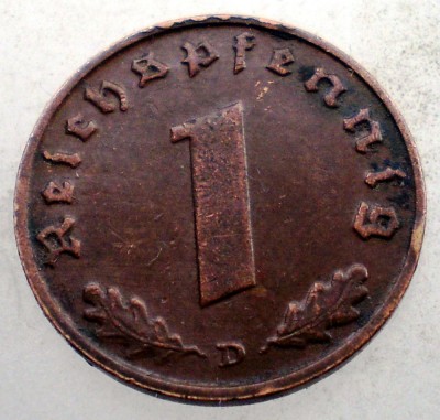 2.450 GERMANIA 1 REICHSPFENNIG 1937 D foto